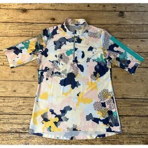 Swingdish Women’s Size L Multicolored Pattern Quarter Sleeve Golf Shirt